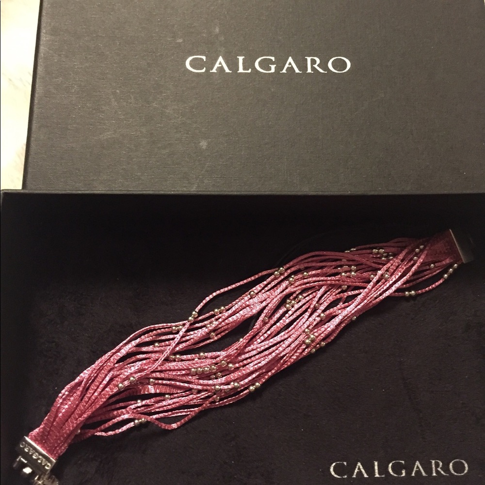 Calgaro necklace, bracelet earrings pink silver - Picture 6 of 8